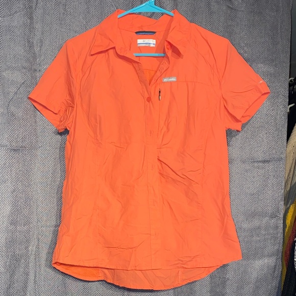 Columbia Tops - Columbia Men's Bright Orange Casual Shirt